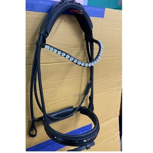 Premium Quality Full Rolled Leather Horse Bridle With Cow Softy Leather Padding With Cutsomize U-Shape Browband horse equipment - Product Image 1