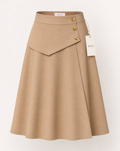 Falda Mini Plisada de Cintura Alta para Mujer, Color Negro Sólido, Elegante, con Bolsillos Decorativos, Tejido de Spandex/Poliéster Antiarrugas de Secado Rápido, Marca Rits Enterprises - Product Image 6
