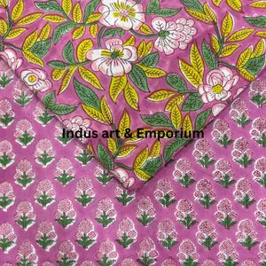 Block Print Cotton Cambric 60X60 Running Fabric Traditional Jaipuri Print Cotton Fabric - Product Image 6