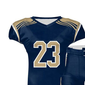 Nouveau style imprimé, grande taille, couleur unie, taille personnalisée, manches courtes, respirant, séchage rapide, 100% polyester, uniforme de football américain - Product Image 3