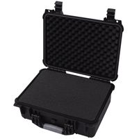 Estuche Protector para Equipo, 16x13x6.9 Pulgadas, Negro, Impermeable, con Cierre de Cierres de Seguridad, Asa Resistente para Uso en Exteriores, Pesca, Material ABS