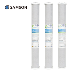Bloc de charbon actif compressé de 20 pouces pour boîtiers de filtre à encastrer, matériau certifié NSF, filtre à eau de qualité supérieure - Product Image 1