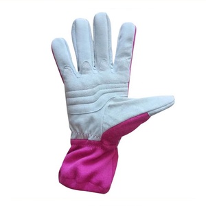 Full Finger Waterproof Lightweight Racing <b>Gloves</b> Pink White Polyester Cotton Non-Slip Hook Loop Closure Adjustable Wrist Racing - Product Image 5