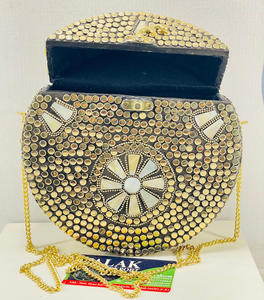 Quality Assured Handmade Designer Evening Metal Mosaic Clutch Cum Sling Bag | Metal Mosaic Ladies Clutch Bag By FWE - Product Image 5