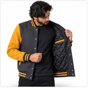 Veste varsity pour homme de haute qualité, dotée d'un tissu confortable, de coutures durables et d'un style moderne pour une mode décontractée et quotidienne. - Product Image 3