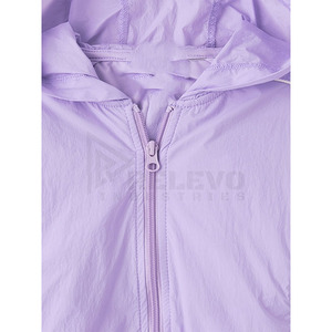 <b>Women</b> Lightweight Hooded Zipper Front Solid Color <b>Windbreaker</b> Jacket Casual Summer Outerwear 100 Polyester Regular Fit - Product Image 2