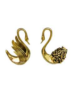 Jaffs Exports Latest Golden Swan Figurine Set Handmade Brass Eco-Friendly Durable Tabletop Decor Contemporary Animal Sculpture - Product Image 1