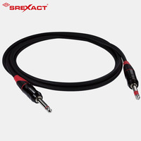 1M Elektrisches Instrumenten-Audiokabel – 6,35mm Mono TS-Stecker mit Roten & Schwarzen Schutzhüllen für Gitarre