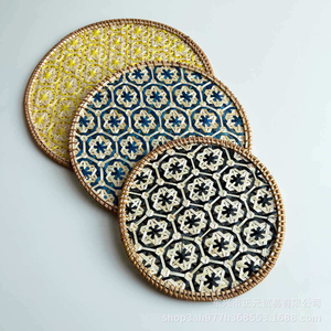 Sous-verre en rotin tressé de haute qualité pour l'automne, set de table isolant en bambou tressé fait main, décoration murale - Product Image 6