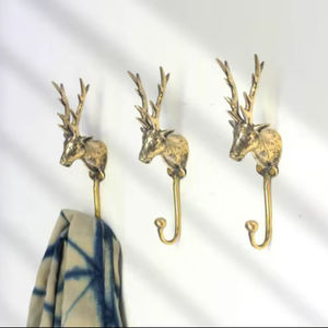 ตะขอแขวนเสื้อผ้าและหมวกแบบมีลาย ขนาดเล็ก ผลิตจากทองเหลือง คุณภาพดีจากซัพพลายเออร์อินเดีย ราคาประหยัด - Product Image 3