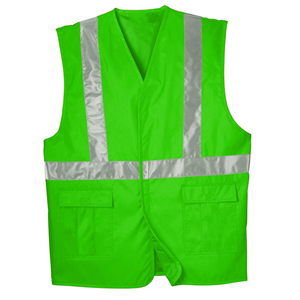 Chaleco de Seguridad de Alta Visibilidad Rojo Reflectante Unisex Ropa de Trabajo Material de Poliéster - Product Image 6