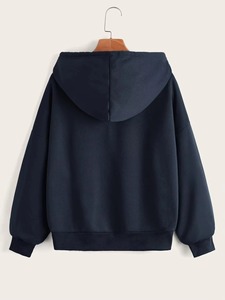 Sudaderas de Felpa de Algodón de Alta Calidad para Mujer, Tallas Grandes, Manga Larga, Transpirables para Otoño e Invierno, MOQ Bajo - Product Image 3