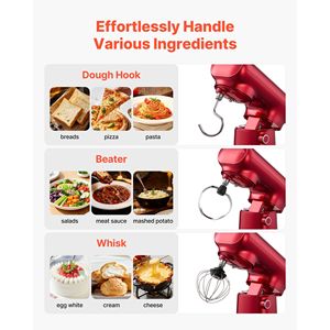 Batteur sur socle électrique 3 Qt 300W pour pâte et aliments, 10 vitesses, tête inclinable, bol en acier inoxydable, mélangeurs alimentaires haut de gamme - Product Image 2