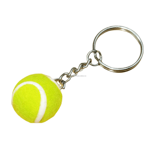 Llavero de tenis de goma 3D de marca personalizada de tela suave Llavero de pelota de tenis en miniatura Llavero de tenis de recuerdo - Product Image 6