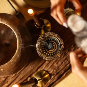 Luxury Brown Marble Resin <b>Bakhoor</b> Burner Mabkhara Arabic <b>Oud</b> Incense Burner Eco-Friendly Summer Home Fragrance Decor - Product Image 2
