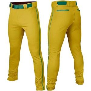 Men's Printed Baseball Pants <b>Magenta</b> Solid Color Breathable 100% Polyester Slim Fit Pockets Belt Closure Winter All Apparel - Product Image 2