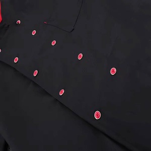 เสื้อเชฟดีไซน์ใหม่ คุณภาพสูง ระบายอากาศได้ดี แขนสั้น สวมใส่สบาย 男女兼用 ผ้าแคนวาส รับสกรีนโลโก้ สำหรับร้านอาหาร บาร์ - Product Image 2