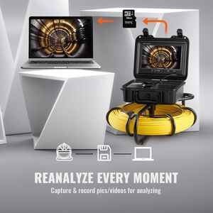 393 Ft/120 m Waterproof IP68 Sewer Pipeline Inspection <b>Camera</b> with 9\" Screen and 12 Adjustable L <b>Network</b> DVR Function - Product Image 6