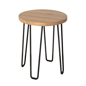 Tables d'appoint circulaires en bois avec métal de qualité supérieure, aspect simple et élégant, conception spéciale, multi-usages à bas prix - Product Image 1