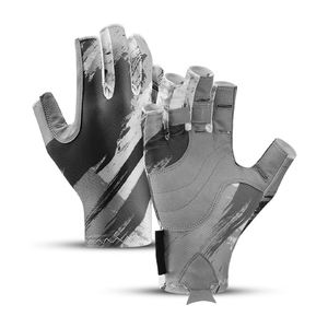 Gants de pêche unisexes imperméables à demi-doigts, personnalisés par le fabricant, les plus vendus, sublimés sur mesure pour l'extérieur - Product Image 1