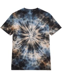 Camiseta Tie Dye Azul Gris para Hombre, Cuello Redondo, Manga Corta, Algodón, Estilo Casual Urbano, Lavado Vintage, Personalizada, OEM, Proveedor de Camisetas al por Mayor - Product Image 1