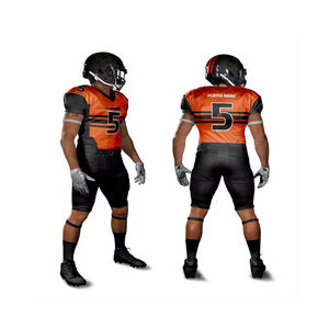 High Quality Solid Color American Football Uniform 100% Polyester Spring Front Logo Moisture-Wicking Quick Dry Team - Product Image 4