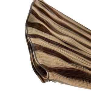 High Quality 100% Remy Vietnamese Human Hair Extension Double Drawn Flat Weft 2mm Bundle Wholesale Raw Unprocessed Wave Style - Product Image 1
