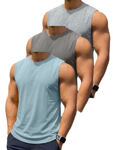 Summer Men's Cotton Breathable Vest 3pcs Set Fashionable Solid Color Summer Men's Sleeveless Vests 5Pcss Set Cool And Breathable - Product Image 6