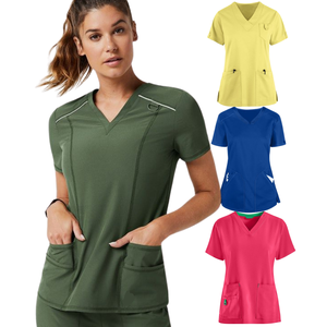 Precio de fábrica, camisa superior, uniforme médico, ropa de enfermera de hospital, diseño personalizado para mujeres, fabricante SAOMAI FMF - Product Image 1
