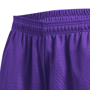 Shorts en maille respirants pour hommes, style urbain, taille mi-haute, 100 % polyester, motif uni, avec cordon de serrage à la taille - Product Image 4