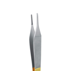 Pinzas de Tejido Manuales Adson de 12 cm, Acero Inoxidable Alemán, Doradas, Instrumento Quirúrgico de Disección para Uso Hospitalario - Product Image 2