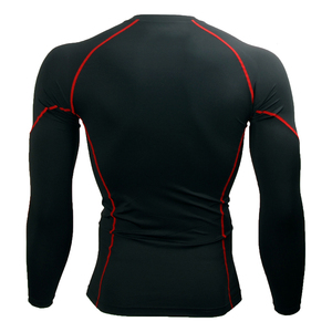 Unisex Long Sleeve Rash Guard Full Print <b>Compression</b> <b>Shirt</b> Quick Dry Sport Top Teal Black Design UPF50+ Eco-Friendly - Product Image 3