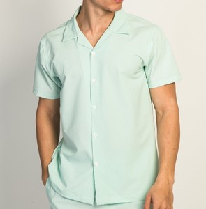 Camisa de Manga Corta para Hombre, Personalizada con Logotipo y Talla, Exclusiva para Vacaciones de Verano en la Playa, Venta al Por Mayor OEM - Product Image 1