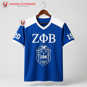 Haut court personnalisé pour femme, style football américain, avec logo brodé, sans manches, anti-bactérien, pour la sororité Zeta Phi Beta - Product Image 3