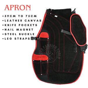 Tablier de cordonnier avec longues jambières, ceinture ajustable, boucle robuste, panneaux en maille ventilée, poches de rangement pour couteaux, porte-clous - Product Image 2