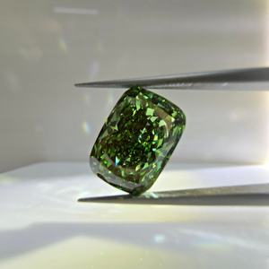 Diamante Suelto de Laboratorio, Corte Cojín, Verde Intenso, 6CT, VVS2, IGI, para Joyería - Product Image 2