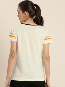 T-shirt en jersey tricoté décontracté haute couture pour femmes 100% coton Broderie imprimée personnalisée Décoration écologique OEM - Product Image 6