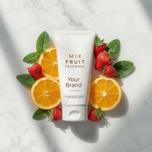 Nettoyant visage aux fruits biologiques 50 ml Emballage en tube Avec des ingrédients naturels Pour les peaux sujettes à l'acné Nettoyant quotidien doux - Product Image 3