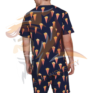 Wholesale Men Plus Size Customized <b>Twin</b> <b>Set</b> Solid Color Summer Wear Breathable Quick Dry Polyester/Cotton <b>Twin</b> <b>Set</b> - Product Image 2