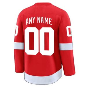 Custom American Retro Sportswear Oversize College Letter <b>Print</b> <b>Mesh</b> T-Shirt Jersey Adults Ice Hockey Jersey - Product Image 2