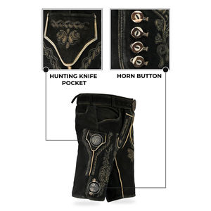 Lederhosen Alpinos Clásicos para Hombre – Auténtico Traje Bávaro para el Festival de la Cerveza Oktoberfest con Cuero Resistente - Product Image 3