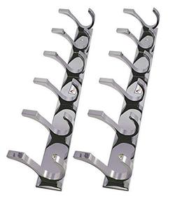 PROMIXO Contemporary 6 <b>Hook</b> Aluminium Storage Rail for Home and Office Use - Product Image 3
