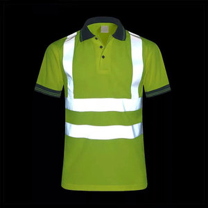 เสื้อยืดกีฬาผู้ชาย Econex สีน้ำเงินสะท้อนแสง ป้องกันรอยยับ แห้งเร็ว เสื้อทำงานแบบมองเห็นได้ชัดเจน ผลิตจากโพลีเอสเตอร์ - Product Image 4