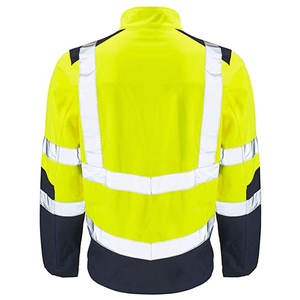 Veste polaire softshell haute visibilité pour hommes et femmes, imperméable et coupe-vent, avec logo personnalisé, vêtements de travail en polyester protecteur - Product Image 2