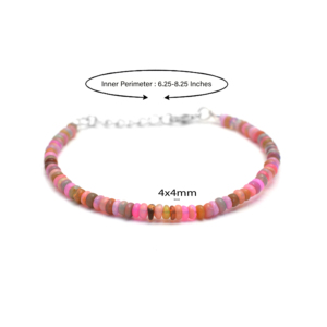 Natural Ethiopian Opal Classic Strand <b>Bracelet</b> 925 Sterling <b>Silver</b> Smooth Gemstone Handmade Unique Design High Quality for Women - Product Image 2