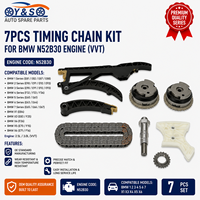 Kit Rantai Timing Baru dengan 2 Gear VVT untuk Mesin N52B30 3.0T E90 E70 F10 X3 X5 Kit Perbaikan-Baja Paduan 7-Piece