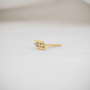 Pendientes de Barra con Diamantes Cultivados en Laboratorio en Oro Sólido de 14K, Pendientes de Diamantes Minimalistas para Mujer, Idea de Regalo de Joyería Fina Moderna - Product Image 2