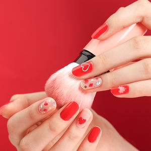 ShineB Bandes d'ongles en gel Coeur Autocollants pour ongles en gel français Rouge Bleu Couleur Hologramme Jewel easy self nail art made in Korea oem odm - Product Image 6