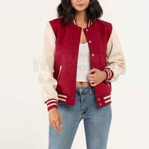 Chaqueta Letterman de Tela Resistente para Mujer, Chaqueta Letterman con Logotipo Personalizado Impreso, Calidad Premium para Mayor Venta - Product Image 4