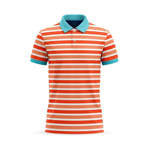 Chemises polo de haute qualité, logo personnalisé, impression par sublimation, 100% polyester, respirantes, uniformes de travail, manches courtes, t-shirts polo - Product Image 1